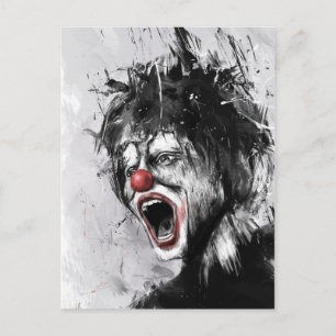 clown postcard