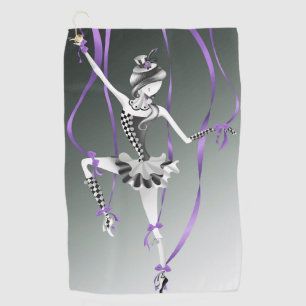 Clown Puppet Ballerina  Golf Towel