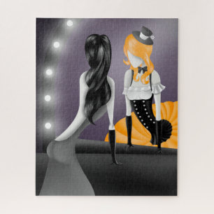 Clown Reflection Blonde Hair Jigsaw Puzzle