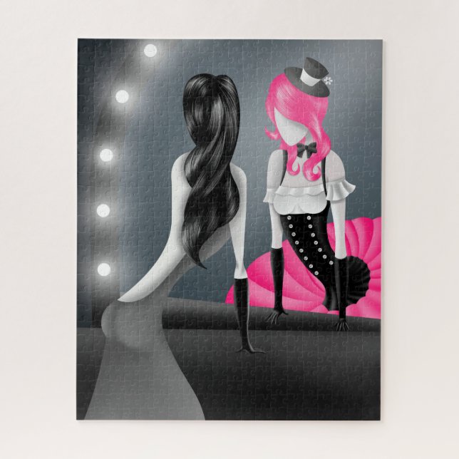 Clown Reflection Pink  Hair Jigsaw Puzzle (Vertical)