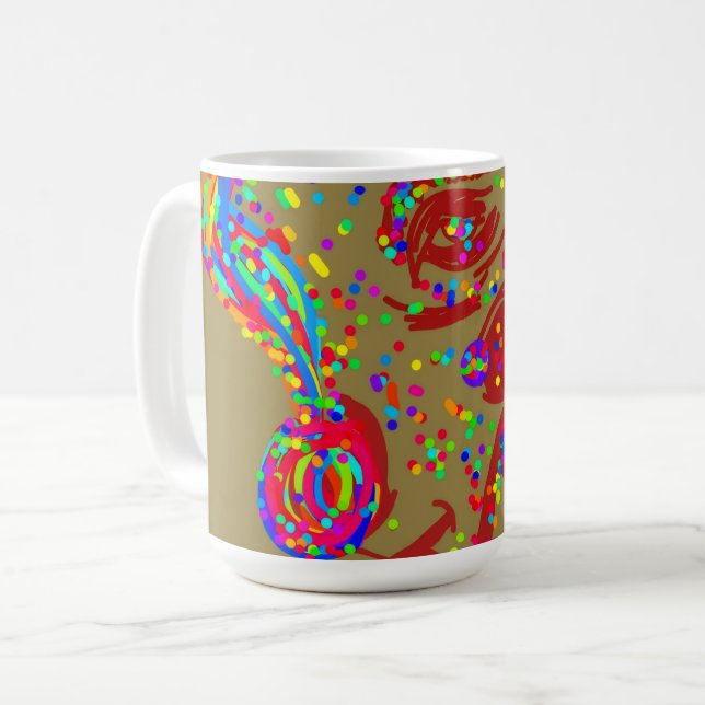 Clown Reindeer  Coffee Mug (Front Left)