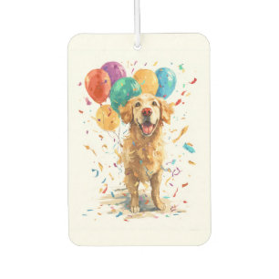 Clown Retriever � Circus Dog with Balloons Air Freshener