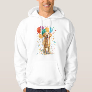 Clown Retriever � Circus Dog with Balloons Hoodie