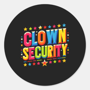 Clown Security Halloween Costume  Classic Round Sticker