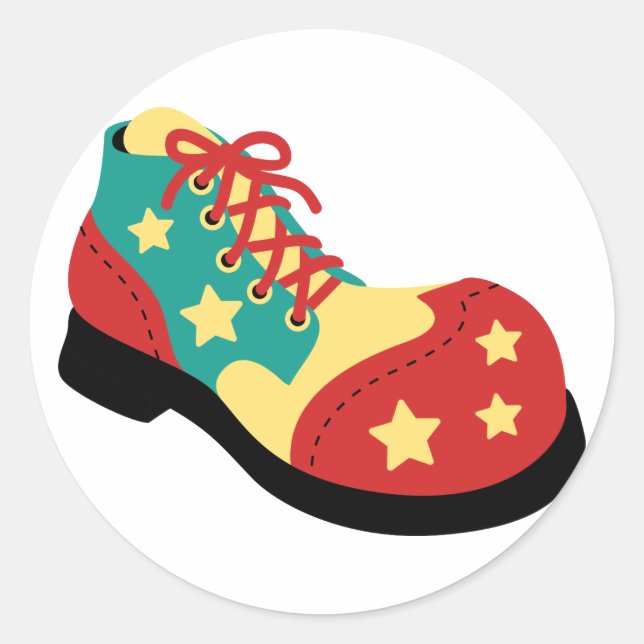 Clown Shoe Classic Round Sticker (Front)