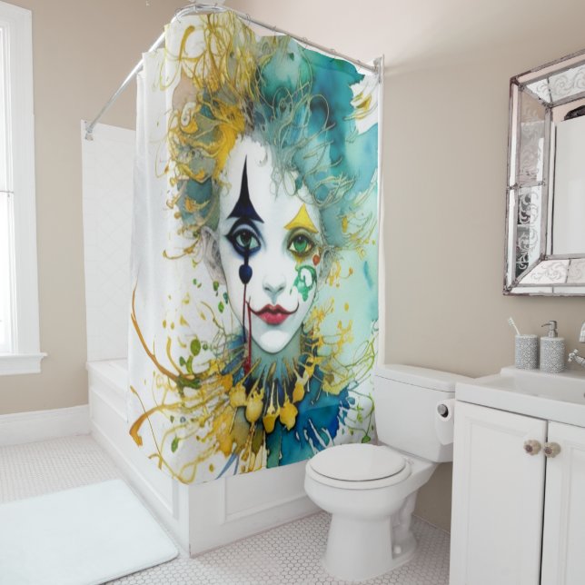 Clown Shower Curtain (In Situ)