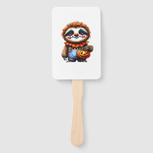 Clown Sloth Halloween Oversized T-Shirt Hand Fan