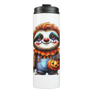 Clown Sloth Halloween Oversized T-Shirt Thermal Tumbler