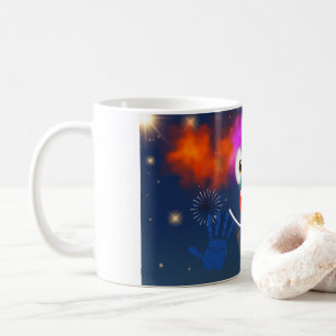 Clown, the evening and the sky  coffee mug
