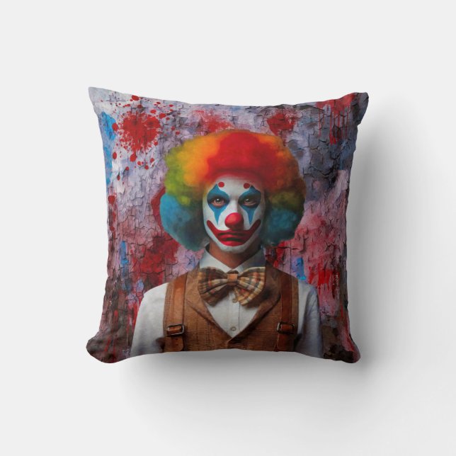 Clown Throw Pillow (Front)