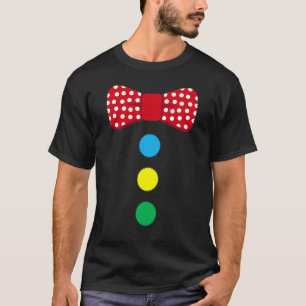 Clown Tie Costume Circus  Rainbow Halloween Carniv T-Shirt