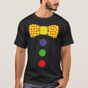 Clown Tie Costume Circus Rainbow Halloween Carniva T-Shirt