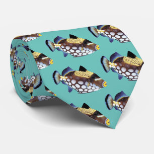 Clown triggerfish tie