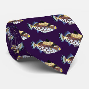 Clown triggerfish tie