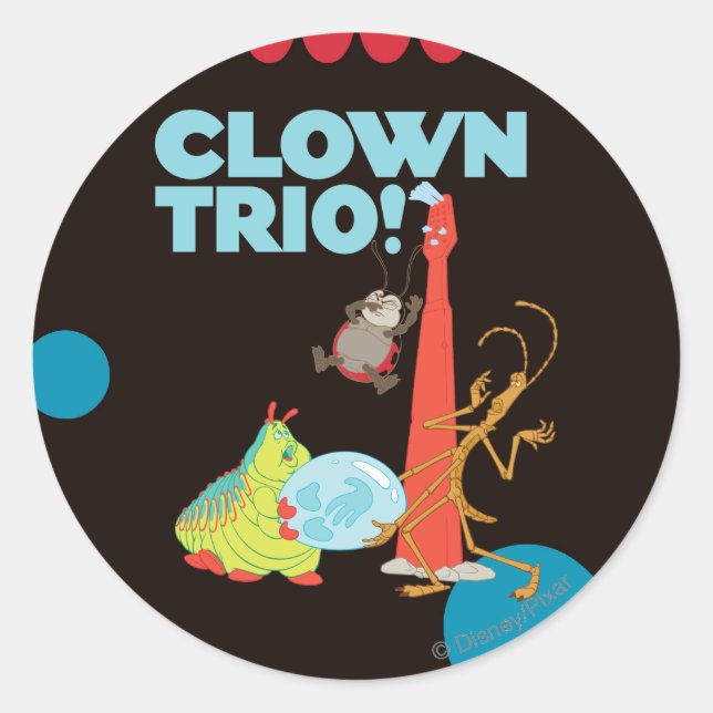 Clown Trio! Classic Round Sticker (Front)