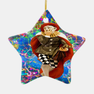Clown Troubadour Ceramic Ornament