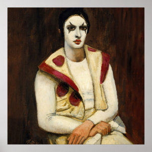 “Clown with Black Wig” by Walt Kuhn Poster