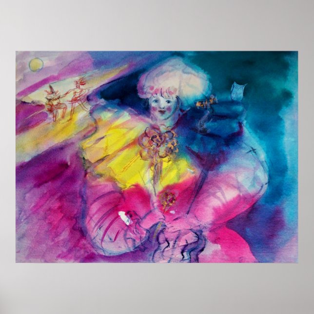 CLOWN WITH OWL AND VIOLIN POSTER (Front)
