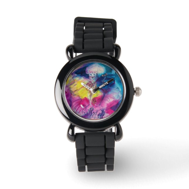 CLOWN WITH OWL AND VIOLIN WATCH (Front)