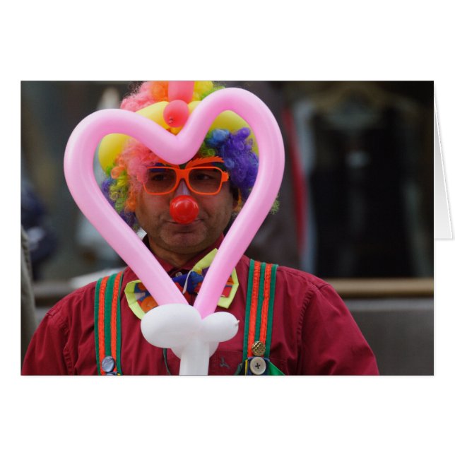 Clown With Pink Heart (Front Horizontal)