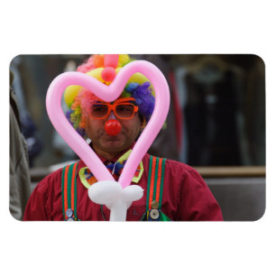 Clown With Pink Heart Magnet