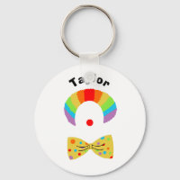 Clown with Rainbow Wig Illustration Personalized 