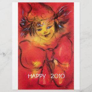CLOWN WITH RED BOW / Happy New Year's Eve Flyer