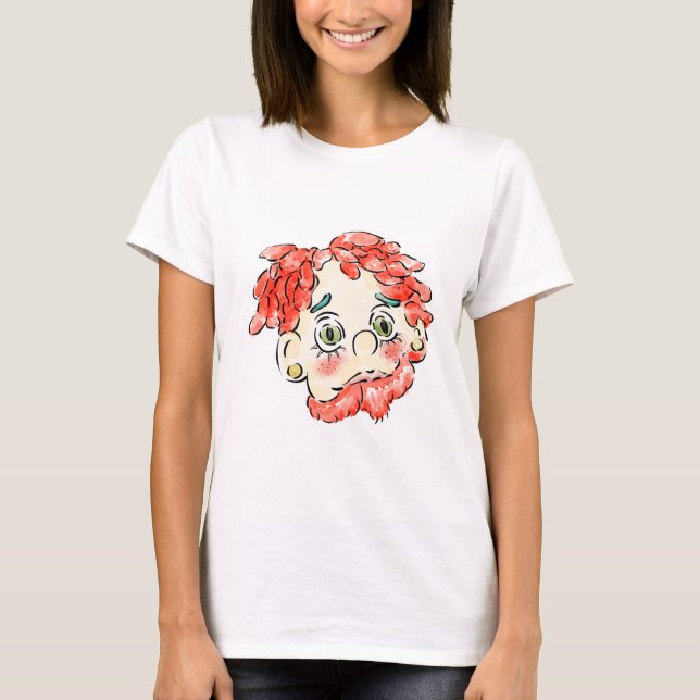 Clown with red hair and red beard T-Shirt (Front)