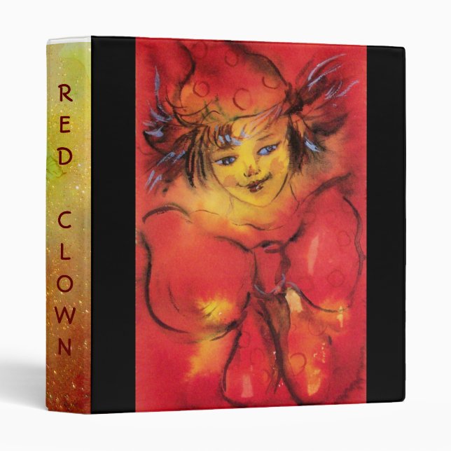 CLOWN WITH RED RIBBON BINDER (Front/Spine)