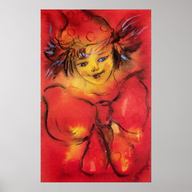 CLOWN WITH RED RIBBON POSTER (Front)