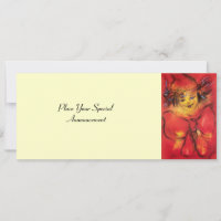 CLOWN WITH RED RIBBON ,Yellow Cream