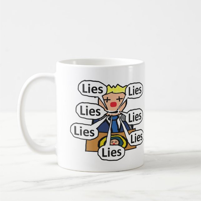 Clown World Lies Coffee Mug (Left)