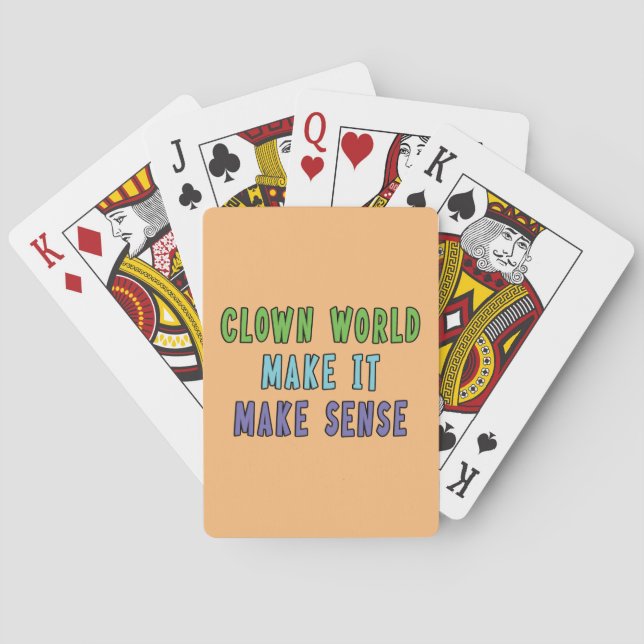 Clown World  Playing Cards (Back)