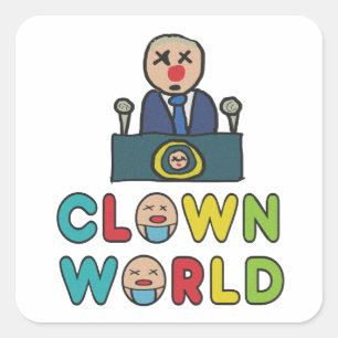 Clown World Square Sticker