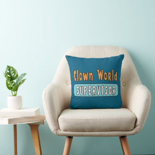 Clown World Supervisor Throw Pillow