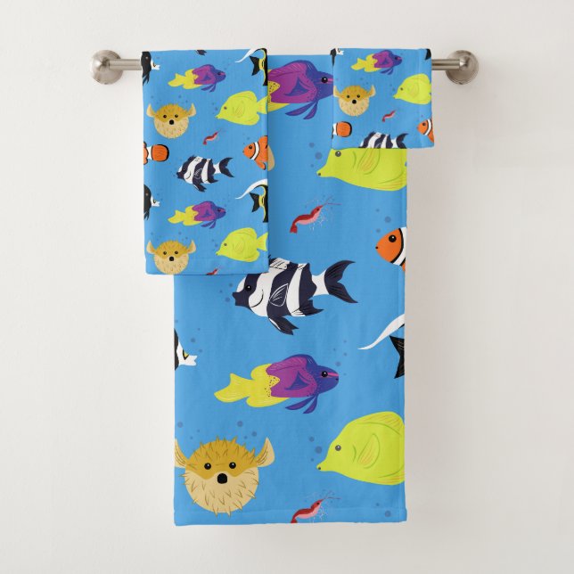 Clownfish and Friends Bath Towel Set (Insitu)