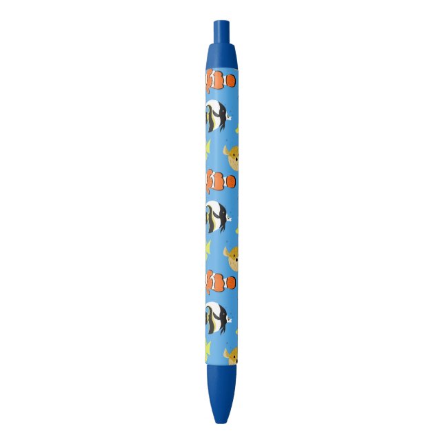 Clownfish and Friends Black Ink Pen (Front Vertical)
