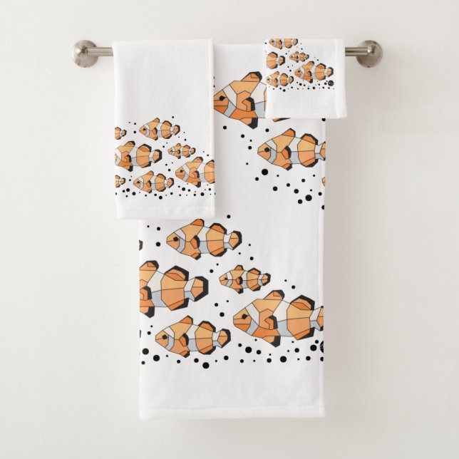 Clownfish Bathroom Towel Set (Insitu)