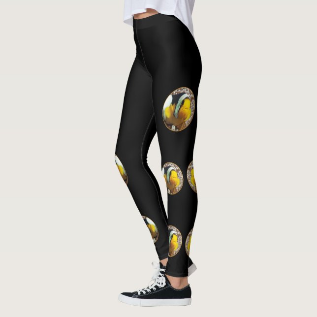 Clownfish - Close-Up! Round Photographic Design |  Leggings (Left)
