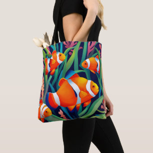 Clownfish In Seaweed Tote Bag