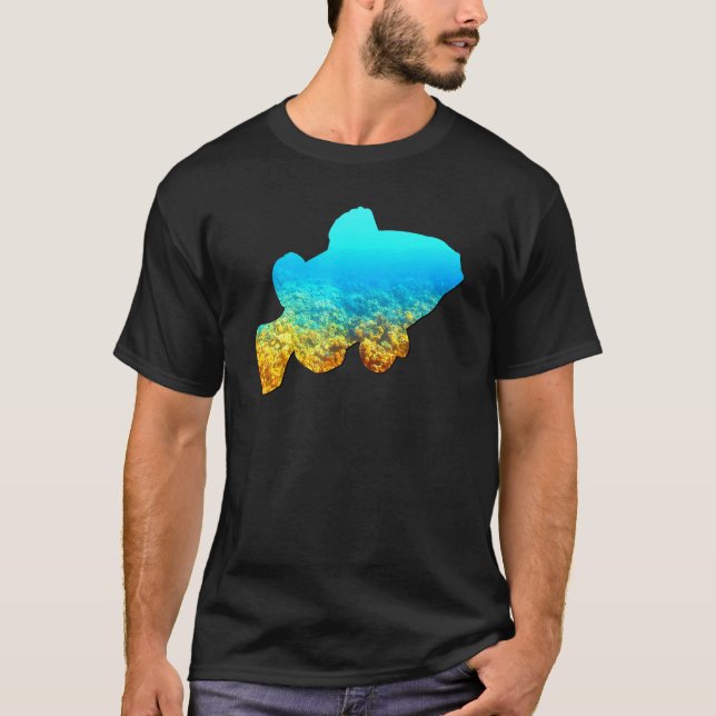 Clownfish Silhouette Earth Day And Ocean Week T-Shirt (Front)