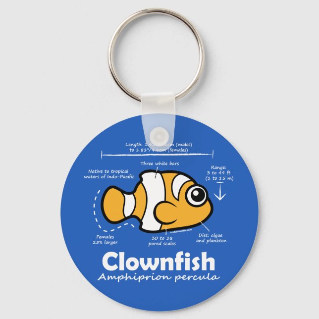 Clownfish Statistics Keychain (Front)