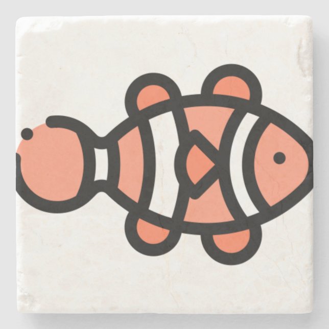 Clownfish Stone Coaster (Front)