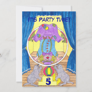 Clowning Capers Carte d'invitation pour la fête d'