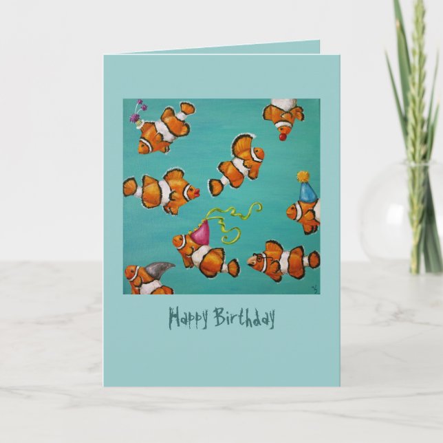 clowning fish birthday card (Front)