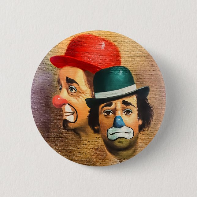 Clowns  2 inch round button (Front)