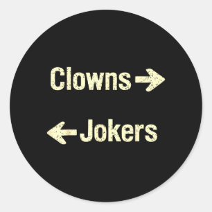 Clowns And Smiling Clowns Basic Street Funny Classic Round Sticker