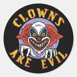 Clowns are Evil Stickers/Envelope Seals