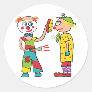 Clowns Classic Round Sticker