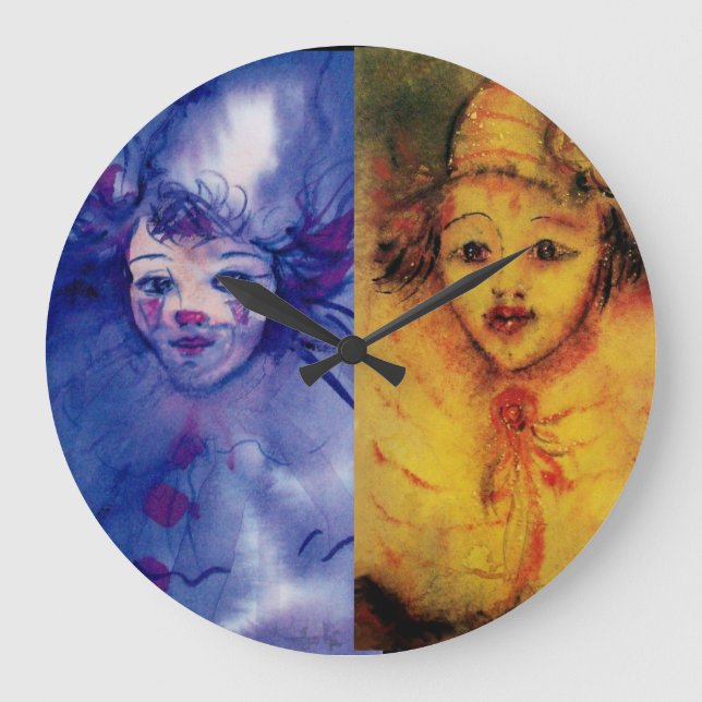 CLOWNS COLLECTION / Venetian Masquearde Ball Large Clock (Front)